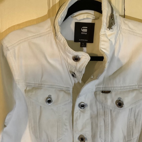 G-Star Raw White Jean Jacket L - Picture 2 of 5